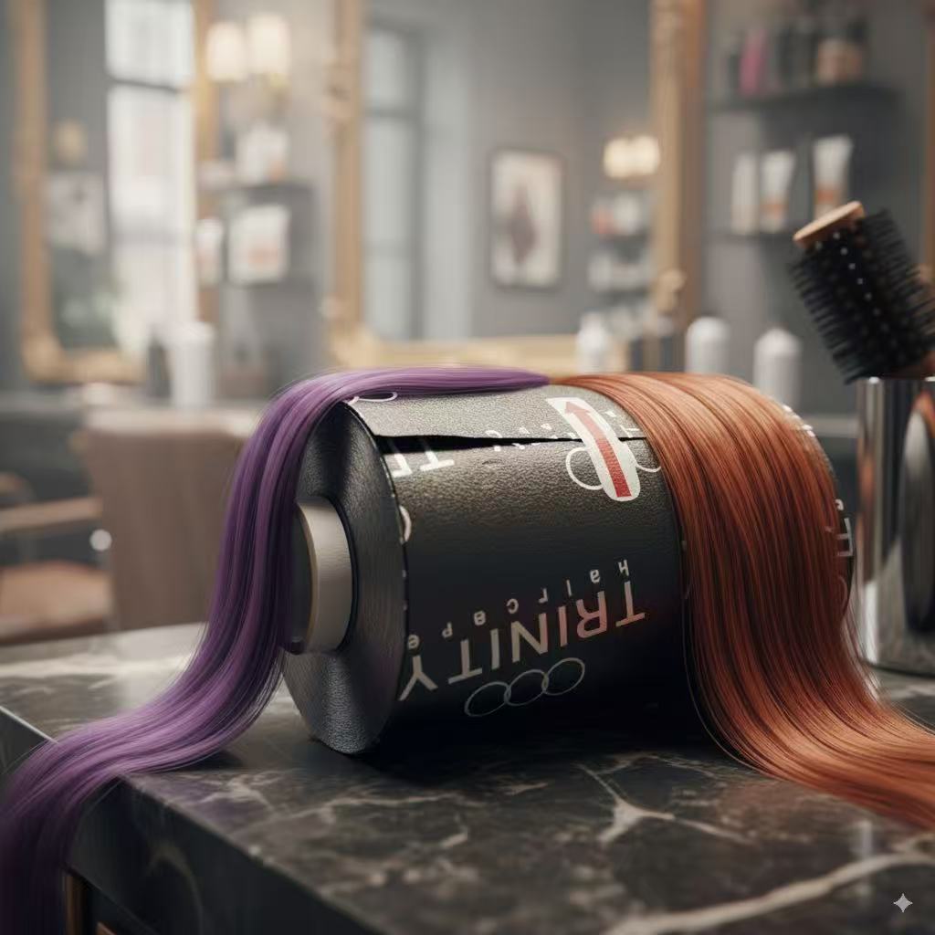 Foilmall Black Embossed Anti-Slip Hair Foil Roll, Ideal for Highlights & Fashion Coloring