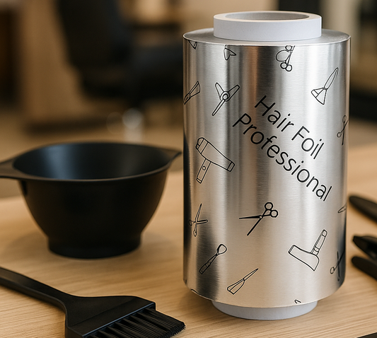 Foilmall Hairdressing Aluminium Foil Roll 12cm x 250m x 15mic Professional with Print Pattern