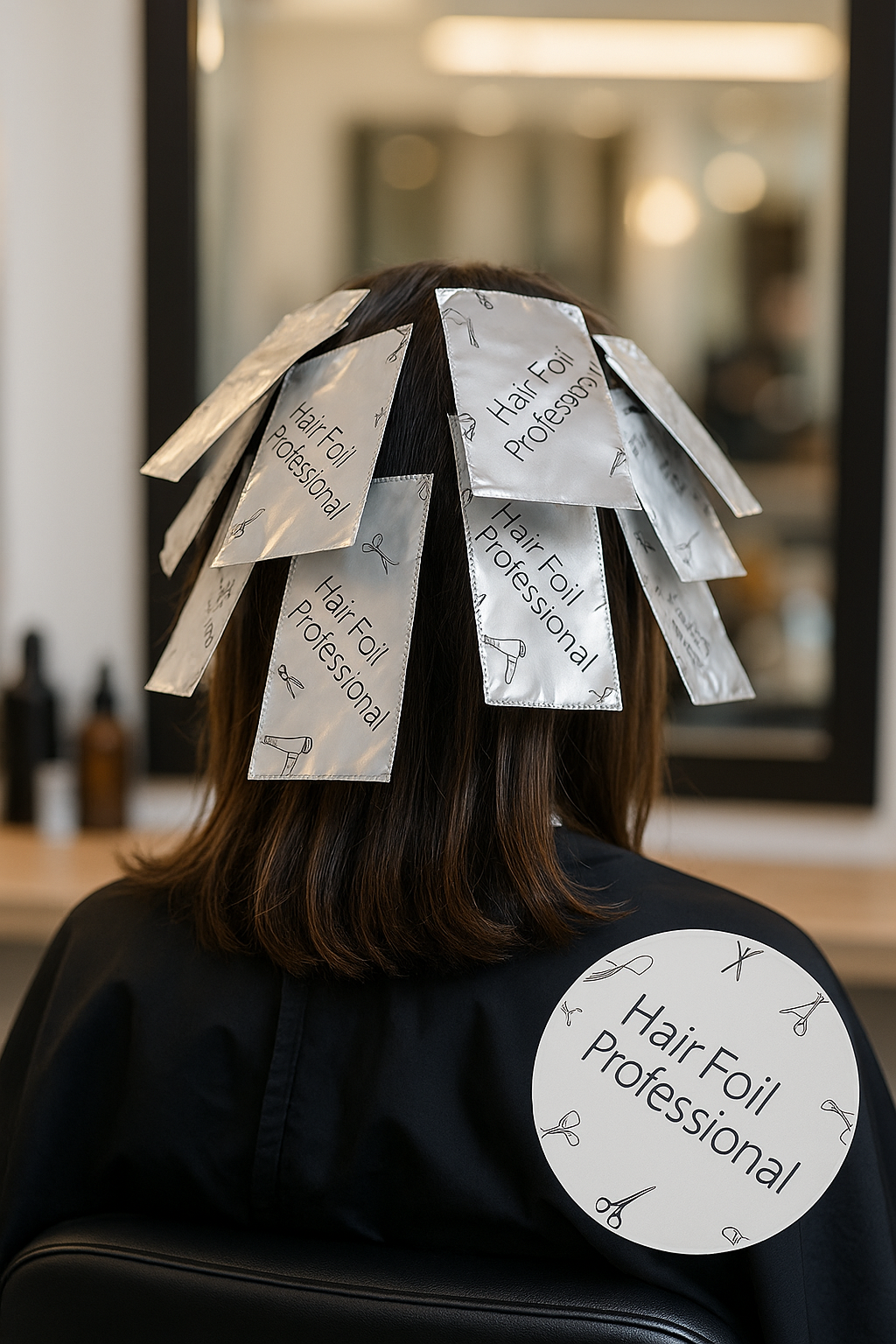 Foilmall Hairdressing Aluminium Foil Roll 12cm x 250m x 15mic Professional with Print Pattern