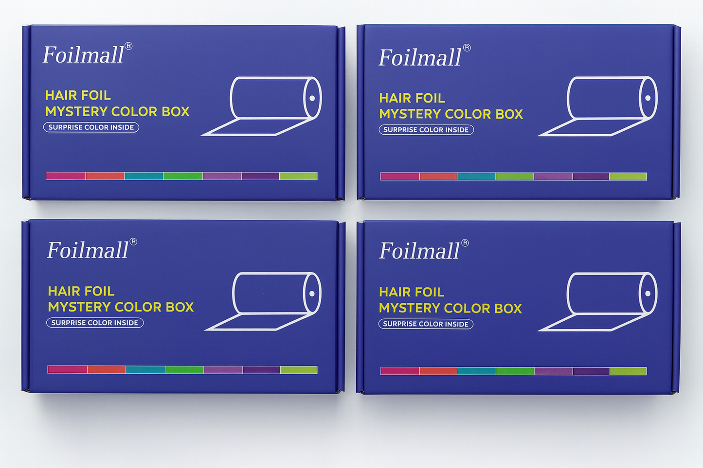 Foilmall Surprise Color Hair Foil Roll 12cm × 250m × 15mic – Random Colors, Professional Salon Quality