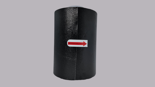Foilmall 12 cm x 100 m x 15µm – Black Embossed Anti-Slip Hair Foil Roll, Ideal for Highlights & Fashion Coloring